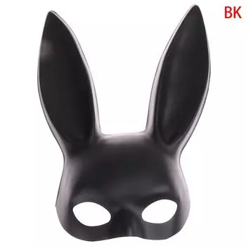 1 шт. сексуальная маска кролика из ПВХ для косплея, женская маскарадная маска для Хэллоуина, необычные маски для вечеринок чёрный