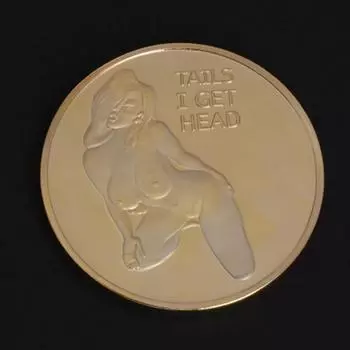 1 шт., сексуальная монета, детская памятная монета, значок, коллекция игрушек для взрослых One Size золотой