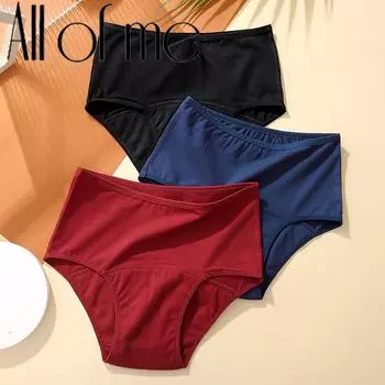 1 шт. сексуальные герметичные менструальные трусики физиологические трусы с высокой талией женское нижнее белье месячные удобные водонепроницаемые трусы S&1pc винный
