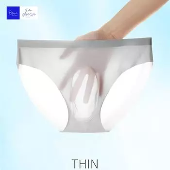 1 шт., сексуальные мужские трусы из ледяного шелка, дышащие мужские трусы, прозрачное сексуальное мужское нижнее белье, летние мужские трусики S-1pc