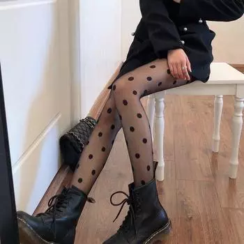 1 шт. сексуальные женские колготки бесшовные сексуальные кружевные сетчатые летние нейлоновые точечные чулки обтягивающие женские чулочно-носочные изделия One Size