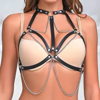 1 шт., сексуальные женские ремни, сексуальные ремни из искусственной кожи, декор с шипами, женские ремни, фетиш, одежда, нижнее белье для бондажа Ajustable