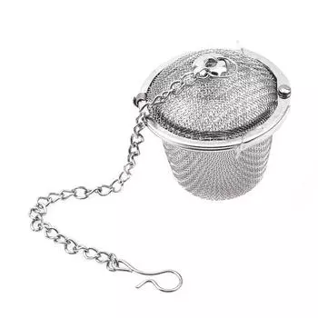 Сетка из нержавеющей стали для травяного запирания специй многоразовый чайный шарик сито сетка инфузор фильтр удобный диаметр 4,5 см/6,3 см/8,5 см S белый