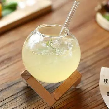 1 шт. Сферическая лунная стеклянная посуда в скандинавском стиле деревянная подставка для коктейлей креативная