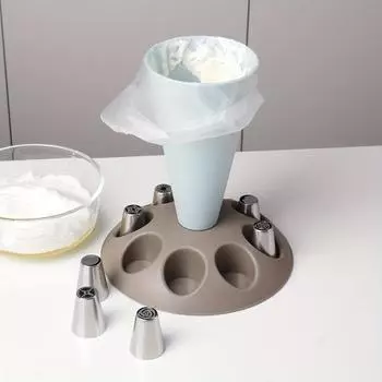 1 шт., сферические насадки для кексов из нержавеющей стали, в форме шара, насадки для глазури, насадки для крема, цветочный факел, инструменты для украшения трубок для кондитерских изделий синий