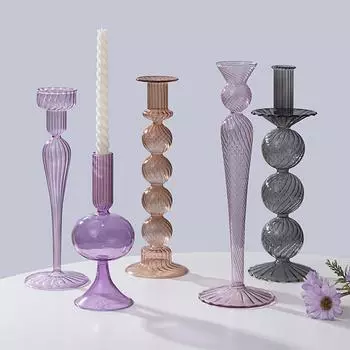 1 шт. Сферический роговой подсвечник, подставка для свечей, европейский стеклянный подсвечник, настольное украшение, 5 стилей