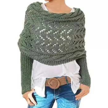 1 шт. шаль с двойным рукавом, удлиненная, теплая и холодная одежда