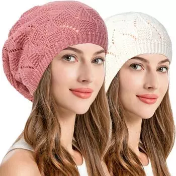 1 шт. шапка берет модная общая одежда аксессуары вязаный берет цветочные узоры