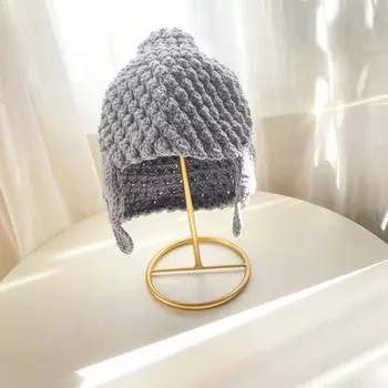 1 шт. шапка-бини зимняя теплая в форме Будды ручная вязка крючком мягкая утолщенная забавная индивидуальная ветрозащитная вязаная шапка для улицы