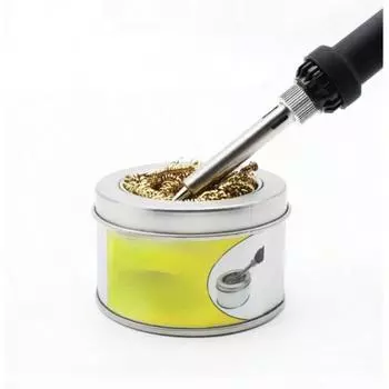 1 шт. Шарик для чистки, сетчатый фильтр для паяльника, чистящий наконечник для медной проволоки, шар для очистки металлического шлака золотой