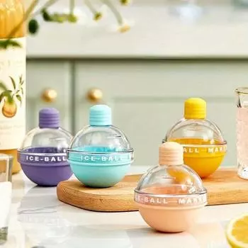 1 шт., шарик для льда, хоккейная форма для кубиков льда, виски, силикагель, кубик льда, газированный напиток для домашнего бара, бармен, шар для льда синий