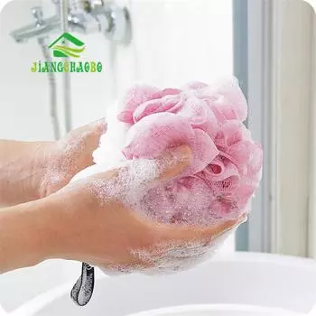 1 шт., шарики для ванны большого размера, богатые пузырьки, цветочная губка для ванны, щетка для душа, шарики для мытья тела розовый/белый