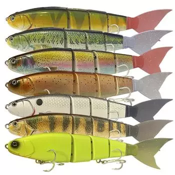 1 шт., шарнирная искусственная рыболовная приманка, 2 крючка, имитирующая рыболовные приманки, гигантская 23 см, плавающая/тонущая гигантская жесткая приманка LK087 03