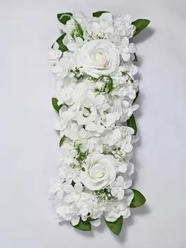 1 шт., шелковая арочная дверь, искусственная роза, 50 см, гортензия, ряд роз, центральный элемент, свадебная цветочная композиция, декор для комнаты для вечеринок и приемов розовый