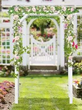 1 шт. шелковая гирлянда пиона искусственный цветок пиона гирлянда из ротанга с розовыми и белыми цветами для украшения стола для свадебной вечеринки розовый