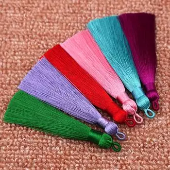 1 шт., шелковая кисточка ручной работы, аксессуары для изготовления ювелирных изделий, сделай сам, ремесло чёрный