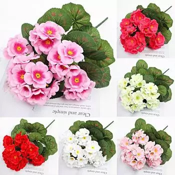 1 шт. Шелковый цветок, практичное украшение для дома, современная имитация моды, зеленые растения, букет из бегонии, искусственный цветок