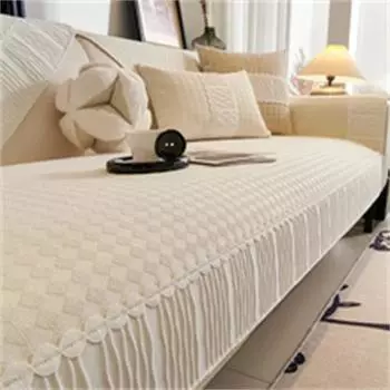 1 шт. Шенилл Кремовый Стиль Чехол на Диванный Мат Нескользящий Для Домашних Животных Детей Накидка на Диван Все Сезоны Угловая Подушка для Сиденья Дивана для Декора Гостиной A 70x70cm 1pc