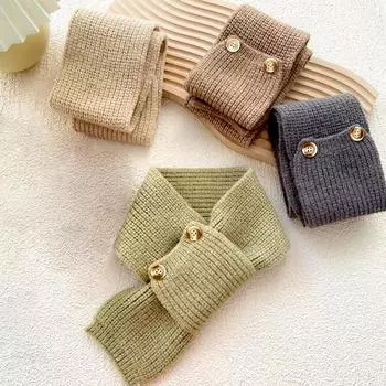 1 шт. шерстяной шарф ветрозащитный детский подарок карамельного цвета вязаный шарф зимний теплый модный вперед