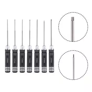 1 шт. шестигранный ключ HSS отвертки инструменты 0,9-3,0 мм для модели отвертки RC белая стальная шестигранная отвертка