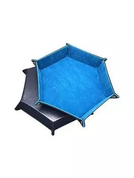 1 шт. Шестиугольный лоток для игральных костей и коробка для хранения различных принадлежностей, подставка для игральных костей, кожаная башня для игральных костей