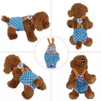 1 шт. Щенок менструальный период точки нижнее белье подгузник одежда для собак гигиенические штаны подтяжки S