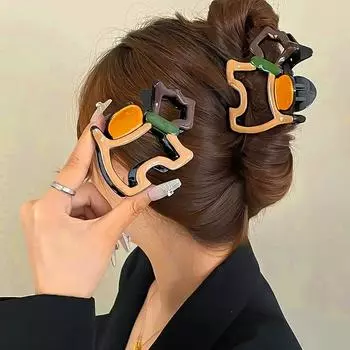 1 шт. Щенок резинка для волос допамин цвет блокирующий акула заколка знаменитость тот же стиль затылок диск заколка для волос мультфильм милый многоцветный