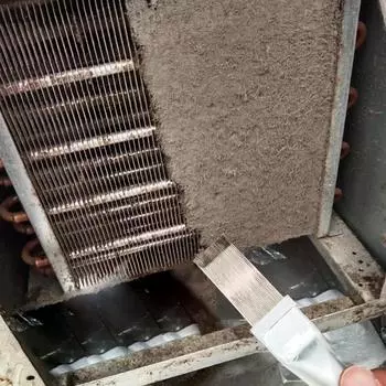 1 шт. Щетка для чистки пластин кондиционера, щетка из нержавеющей стали, щетка для очистки конденсатора от пыли, металлическая проволочная щетка белый