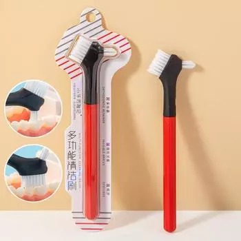 1 шт. Щетка для чистки зубных протезов, двухсторонняя щетка для чистки зубных протезов, невидимые брекеты, ортодонтические фиксаторы, щетка для удаления налета A7