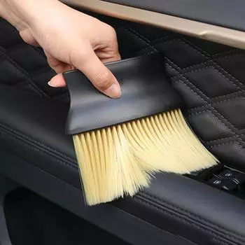 1 шт. Щетка для удаления пыли, кондиционер, выход для мойки автомобиля, пылевой артефакт, щетка для удаления пыли, инструмент для чистки, мягкая щетка, автомобильная подставка жёлтый