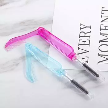 1 шт. Щеточки для ресниц из нержавеющей стали двойного назначения Расческа для ресниц Расческа для бровей и ресниц