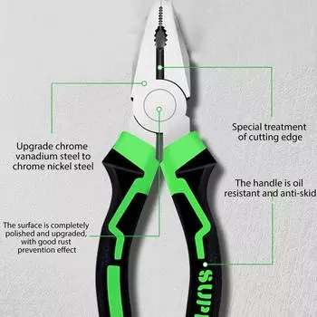 1 шт. Щипцы для проволоки универсальные электрики остроносые промышленные плоскогубцы косые кусачки для кабеля плоскогубцы повышенной твердости Oblique nose pliers