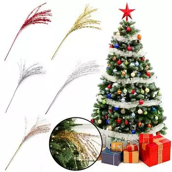 1 шт. шикарные украшения ветки фейерверки Рождественский декор блестки золотой порошок сверкающий привлекательный