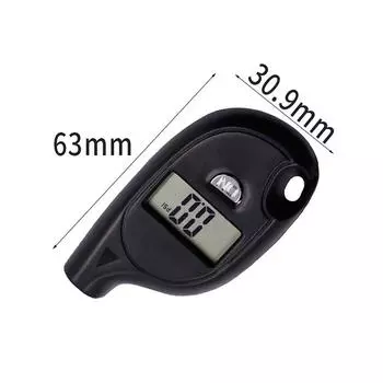 1 шт., шинный манометр, цифровой ЖК-дисплей, измеритель давления воздуха в шинах автомобиля, автомобильная сигнализация для шин мотоцикла, мини-брелок в стиле чёрный