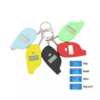 1 шт., шинный манометр, цифровой ЖК-дисплей, измеритель давления воздуха в шинах автомобиля, автомобильная сигнализация для шин мотоцикла, мини-брелок в стиле чёрный