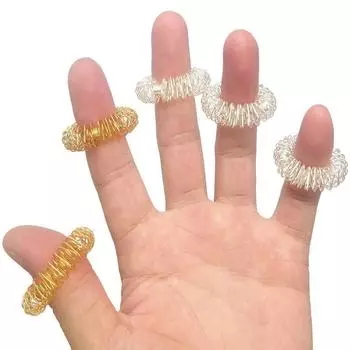 1 шт. шипастые сенсорные кольца для пальцев, массажер для снятия стресса, игрушки для снятия стресса и игрушки для пальцев X1P9 green-green