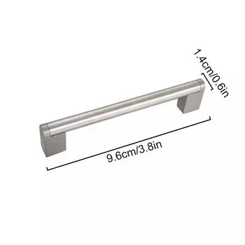 1 шт. Шкаф Кухонная мебель Сделай сам Дверная ручка Серебристая ручка Нержавеющая сталь Мебельные ручки для ящиков 14*96mm