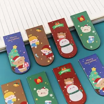 1 шт. школьная милая креативная магнитная рождественская закладка для книг учителя стильная закладка для страниц офисные принадлежности канцелярские товары подарок