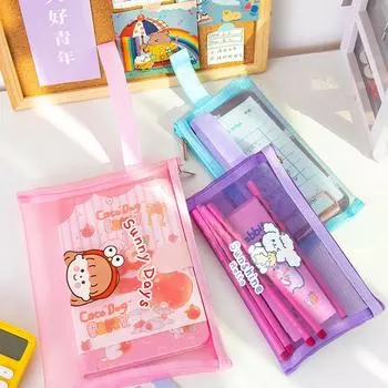 1 шт., школьный учебник большой емкости с героями мультфильмов, нейлоновые папки для файлов, сумка для документов, папка для тестовой бумаги, сумка для хранения на молнии