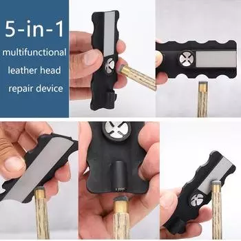 1 шт., шлифовальный инструмент для наконечников кия для бильярда, многофункциональный инструмент для ремонта, круглая насадка для снукера, бильярдный кий с уколом 8in1Upgraded