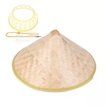 1 шт. шляпа фермера риса для мужчин и женщин китайская бамбуковая шляпа для взрослых унисекс косплей ниндзя коническая солнцезащитная кепка ручная работа шляпа рыбака