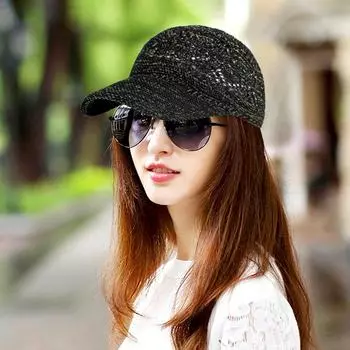 1 шт. шляпа от солнца вязаная дышащая регулируемая полая бейсболка женская летняя с вырезами