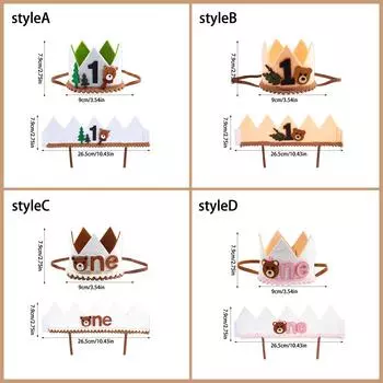 1 шт., шляпа с цифрой 1 на день рождения, праздничная шляпа на день рождения, детская шапка с цифрой на первый день рождения, реквизит для фотобудки, головной убор, подарок на день рождения