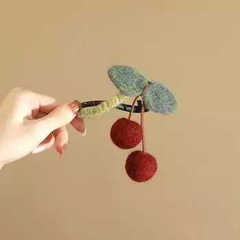1 шт. шпилька для волос, зажим для волос в виде вишни, новый китайский стиль, зажим для волос в виде акулы, аксессуары для волос, зажим для кручения, зимняя шерстяная заколка для волос, милый войлочный зажим для волос, прическа