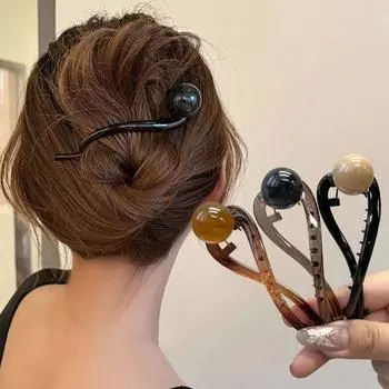 1 шт. Шпильки для волос, винтажная заколка для волос, элегантность, пластик, мода, зажим для волос в форме утконоса, аксессуары для волос в форме S