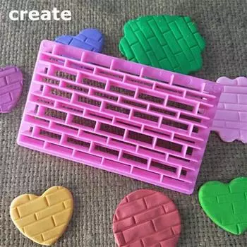 1 шт., штамп, кирпичная каменная стена, украшение, резак для помадки, форма для торта, шоколадный топпер