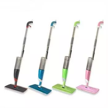 1 шт., швабра с распылителем для мытья полов, многоразовая швабра из суперволокна, плоская швабра для влажной/сухой уборки кухонных деревянных полов, чистка композитной плитки, паркетных полов 1PCS серый