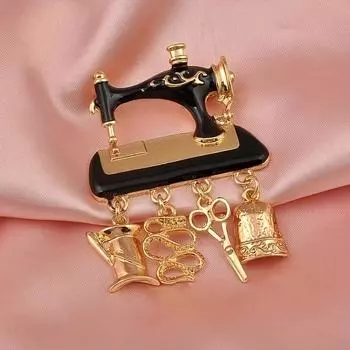 1 шт. Швейная машинка значок на лацкан подарок на вечеринку воротник рубашки одежда брошь аксессуары чёрный