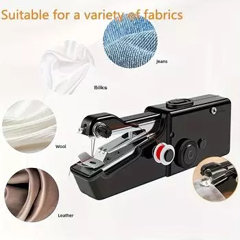1 шт. Швейные инструменты: мини-швейная машинка, электрическая ручная швейная машинка, подходящая для семьи, путешествий и новичков. белый