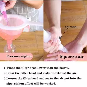 1 шт., сифонный шланг для домашнего пивоварения, инструмент для изготовления вина, пива, пищевые материалы, продажа, ручной хоп, замешивающий сифонный фильтр Wine Siphon Set